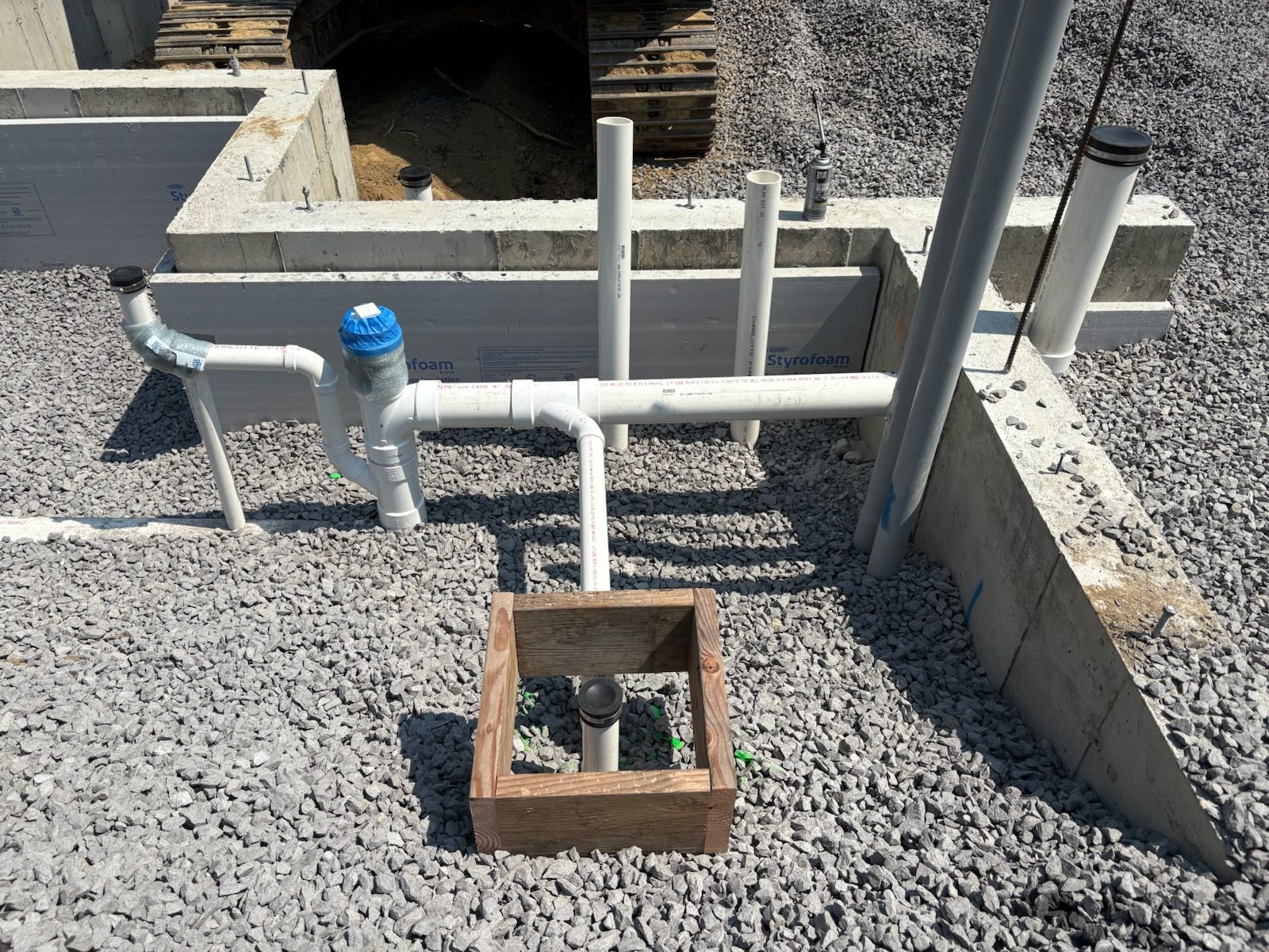Outdoor water service line with isolation valve