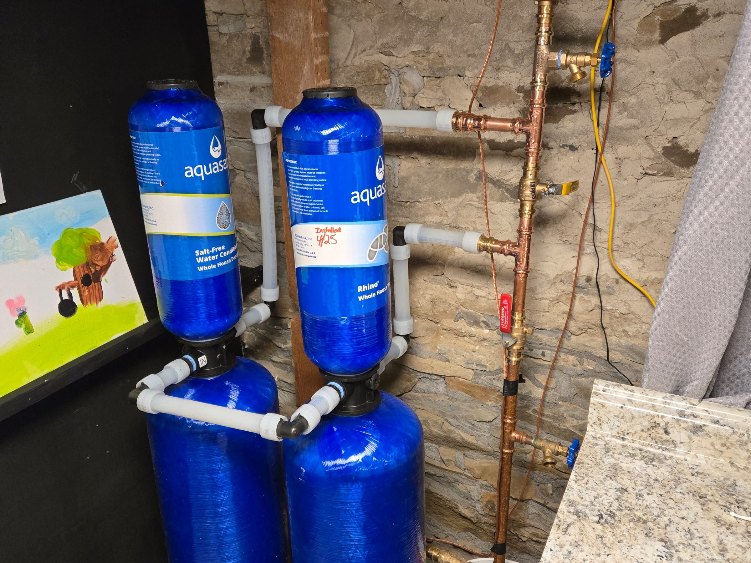Whole-house water treatment tanks installed by Primrose